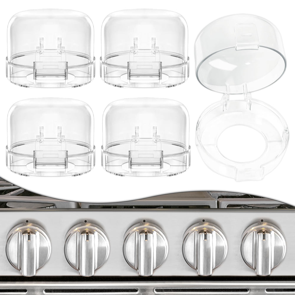 DAFUWENG stove knob covers closeup shows clear view and safety.
