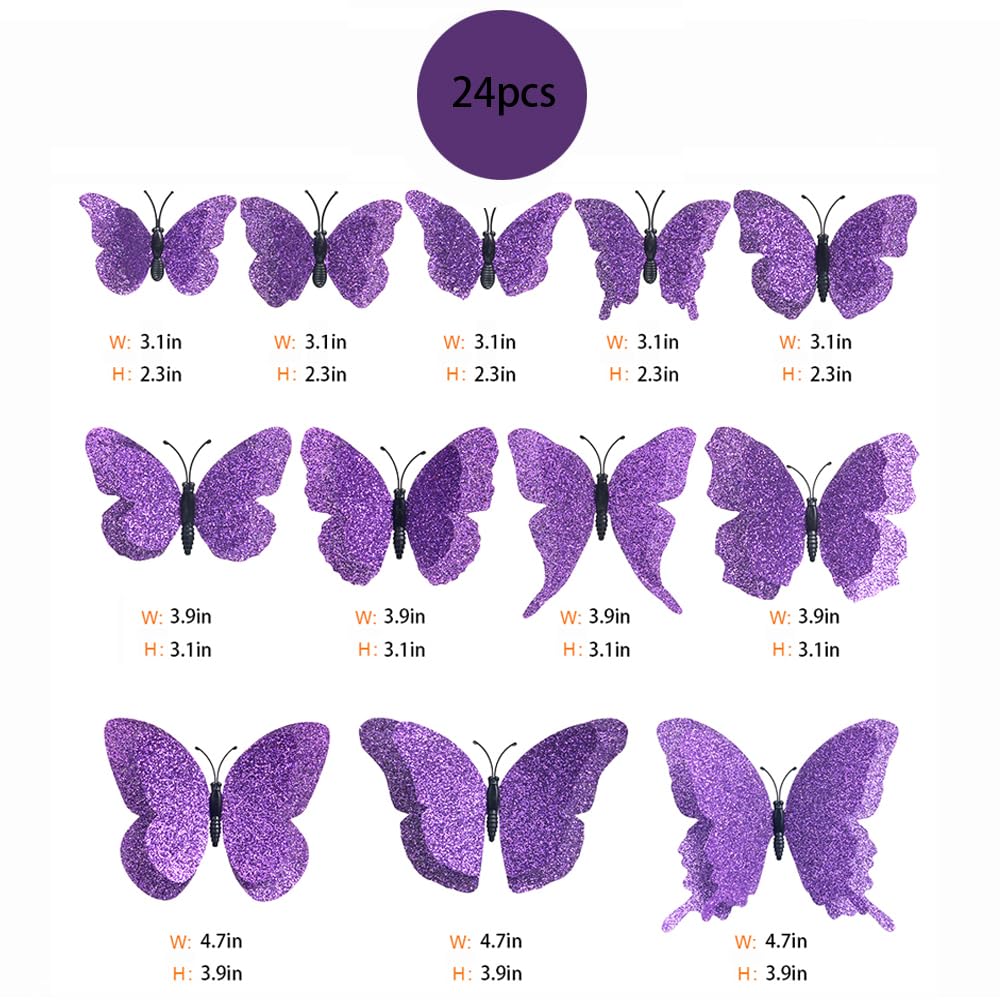DAGOU 3D butterfly wall decor nursery and party setup ideas for decor.