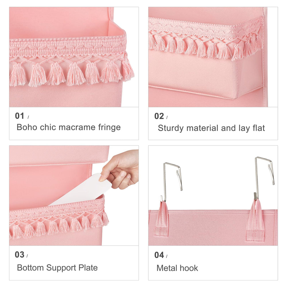 Dahey boho bedroom decor organizer adds tassel detail while storing small items.