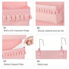 Dahey boho bedroom decor organizer adds tassel detail while storing small items.