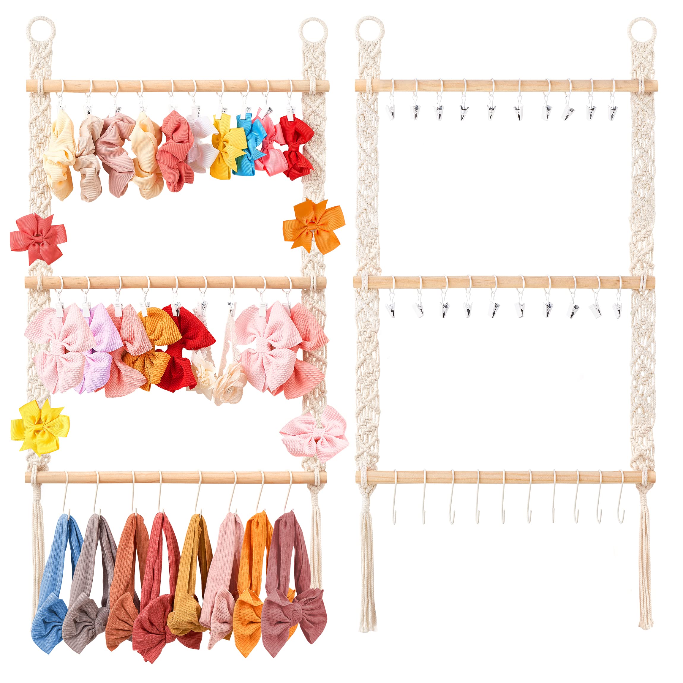 Dahey hair bows organizer mounted on wall for easy access