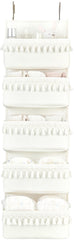 Dahey over-the-door organizer pockets provide organized nursery storage.