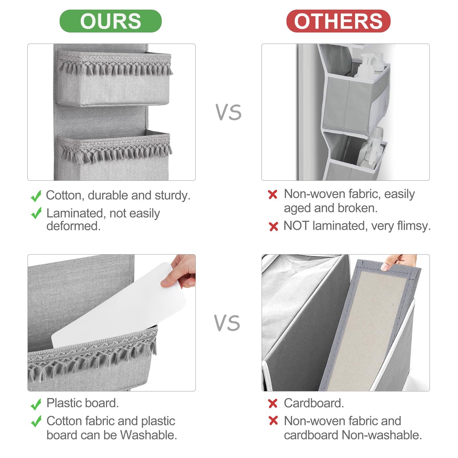 Dahey over the door organizer grey in dorm room display of compact storage