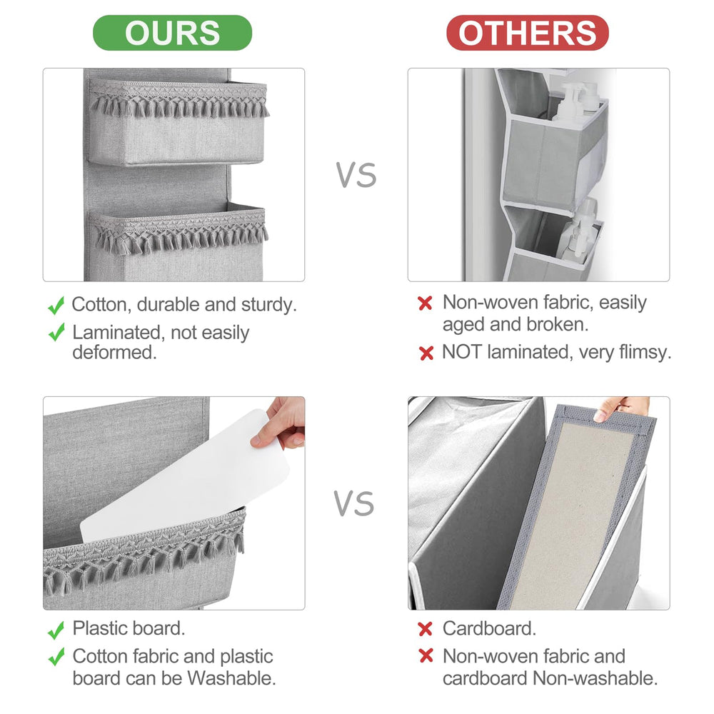 Dahey over the door organizer grey in dorm room display of compact storage