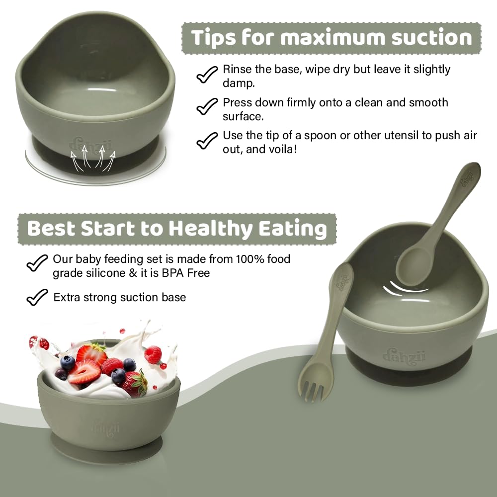 Dahzii silicone fork designed for safe, beginner-friendly feeding sessions.
