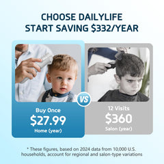 DAILYLIFE kit-combs-cape provides complete toddler haircut essentials.