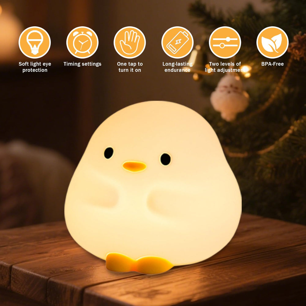 Daixinde DuDu Duck night light is rechargeable for extended use and convenience.