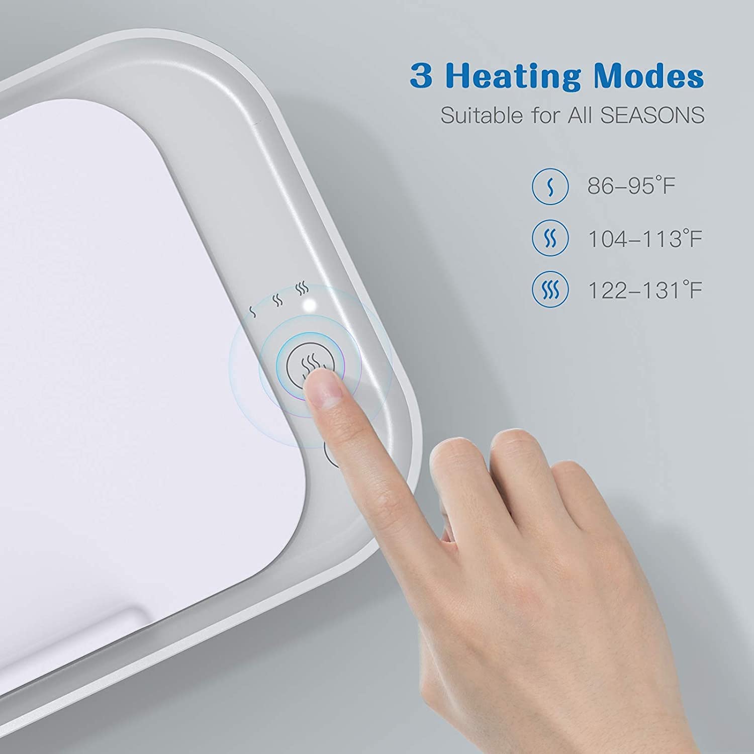 Dakong Deluxe wipe warmer control panel demonstrates precise temperature options for comfortable wipes.