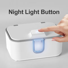 Dakong Wet Wipes Heater night-light glow supports nighttime diaper changes.