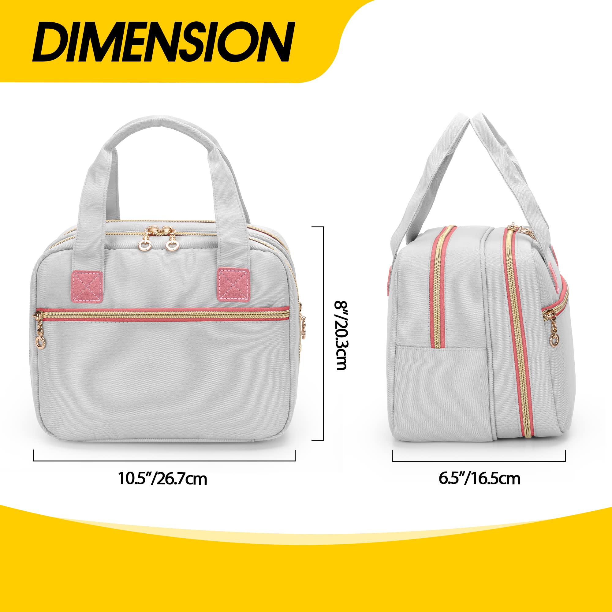 Damero bag includes a compact top handle for easy carry anywhere.