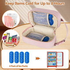 Damero bag features detachable buckle handle for stroller or diaper bag attachment.