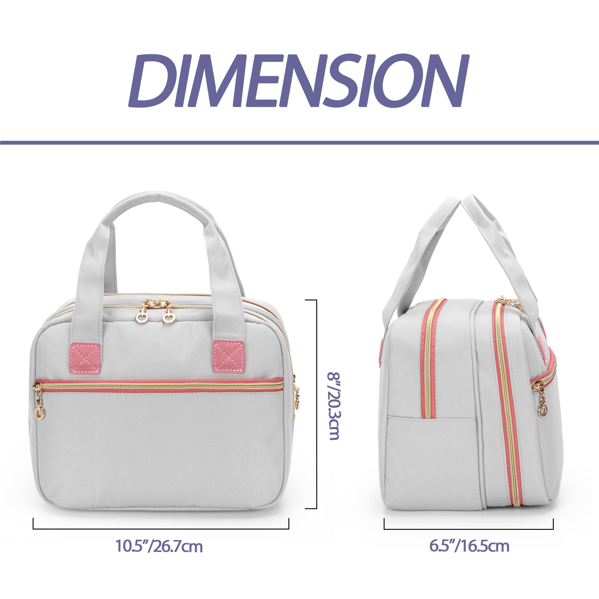 Damero insulated main compartment fits bottles and an ice pack for on‑the‑go cooling.