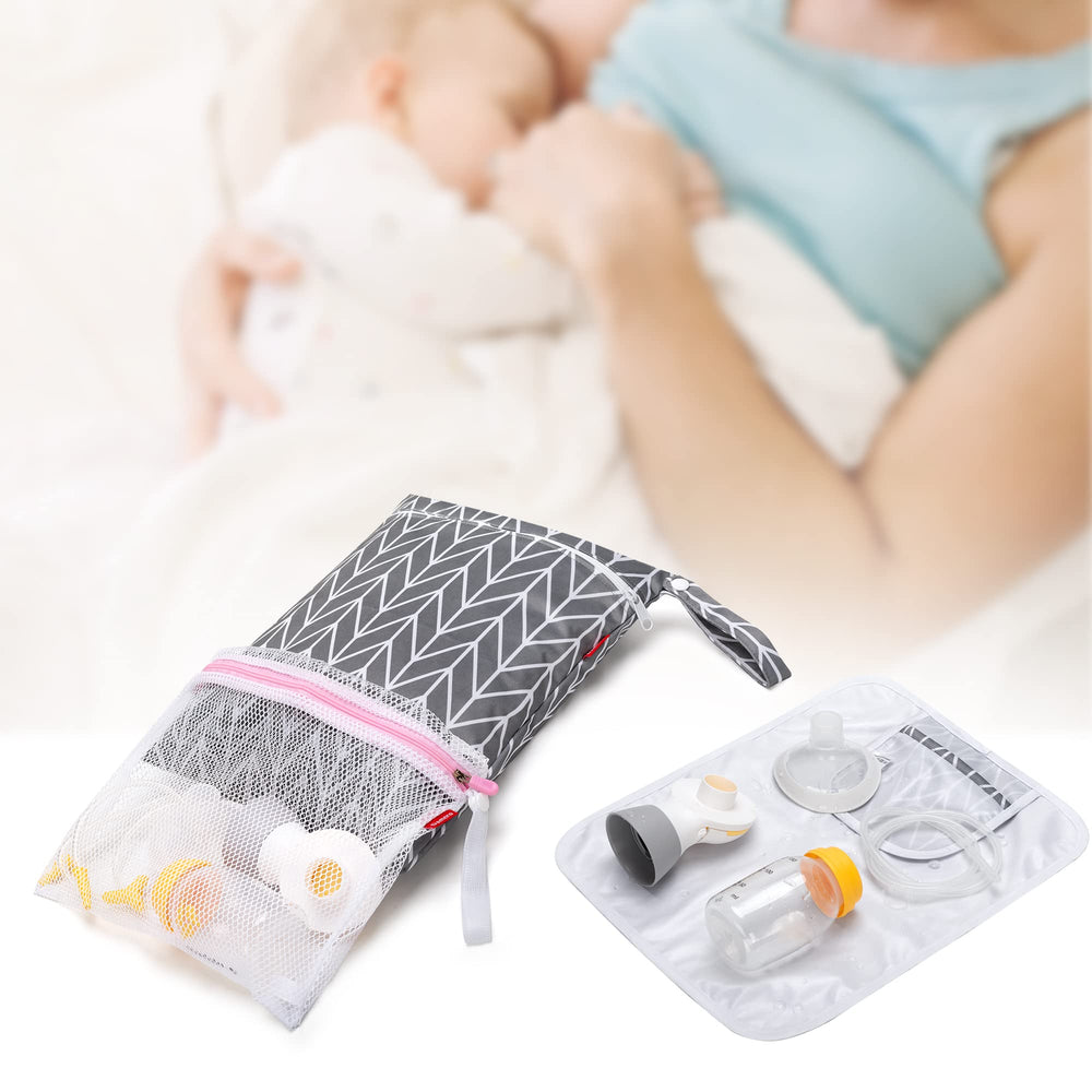 Damero wet-dry bag compact storage for pumped parts in small spaces