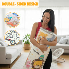 DAN&GO extra-large play mat double-sided beige offers versatile floor fun.