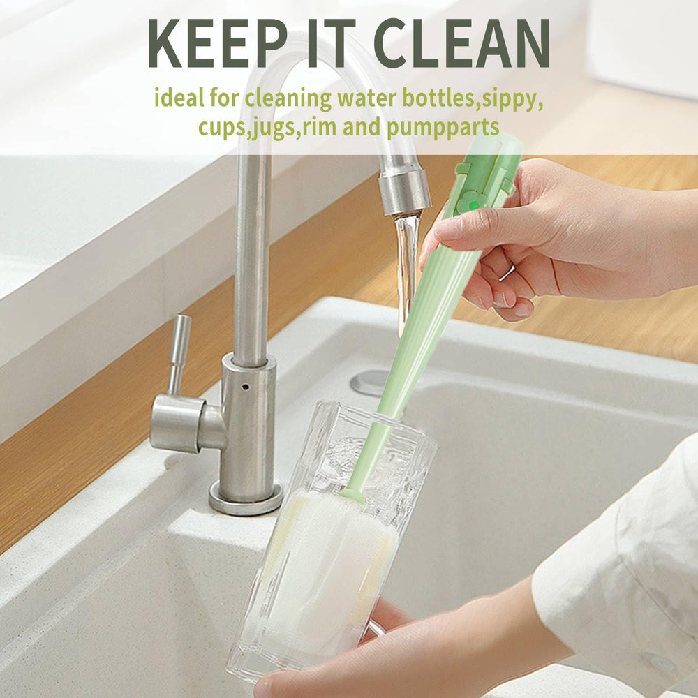 Dancepanda water bottle cleaner straw cleaner reaches narrow straws for rinse.