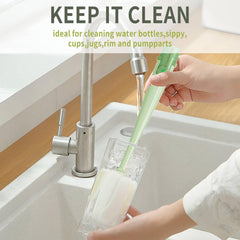 Dancepanda water bottle cleaner straw cleaner reaches narrow straws for rinse.