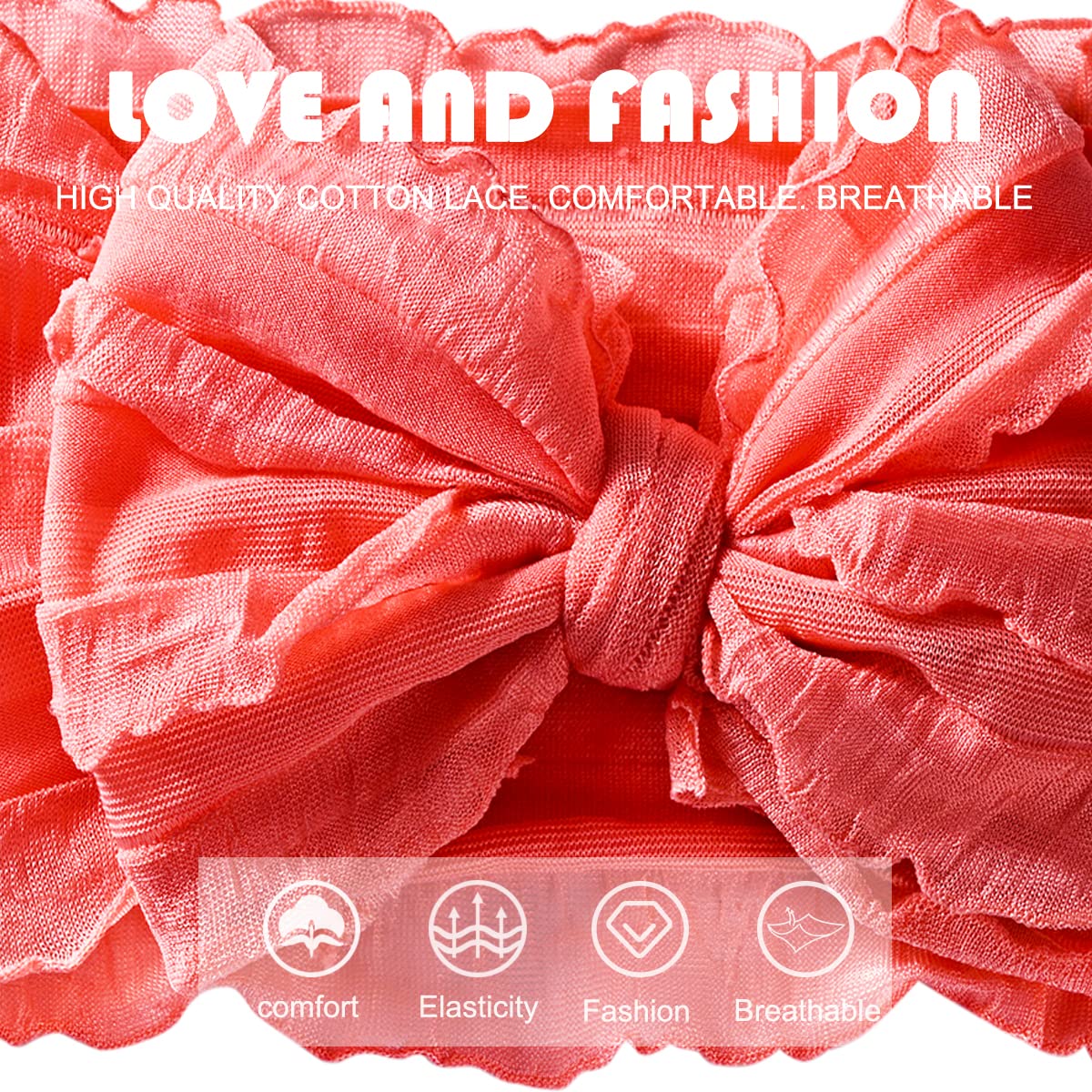 DANMY baby bow headband features a big bow for stylish photos.