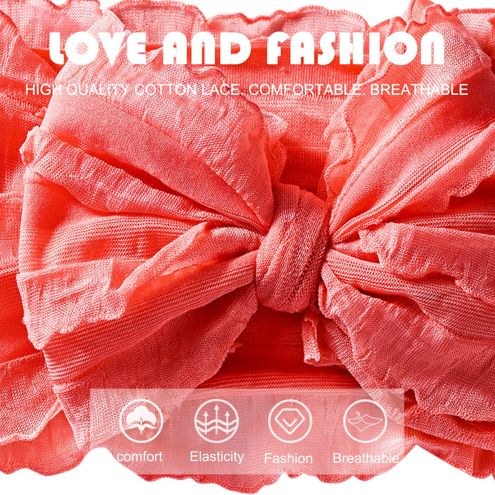 DANMY baby bow headband features a big bow for stylish photos.
