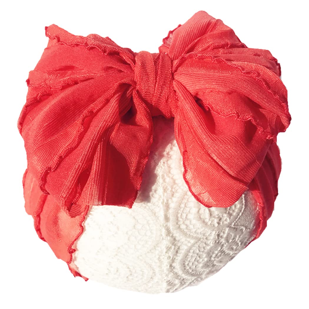 DANMY cotton lace headband highlights soft texture ideal for newborns.