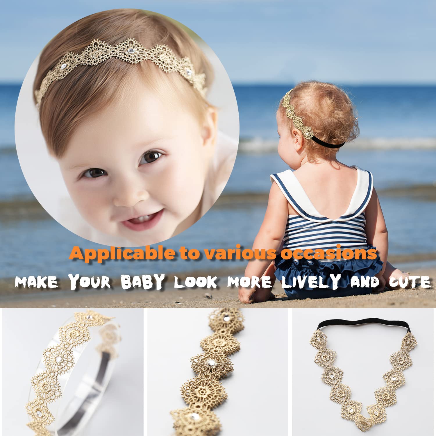 DANMY silver rhinestone headband adds sparkle for parties