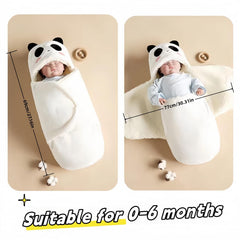 Danolt swaddle blanket wrapped baby demonstrates secure Velcro for easy daily use.