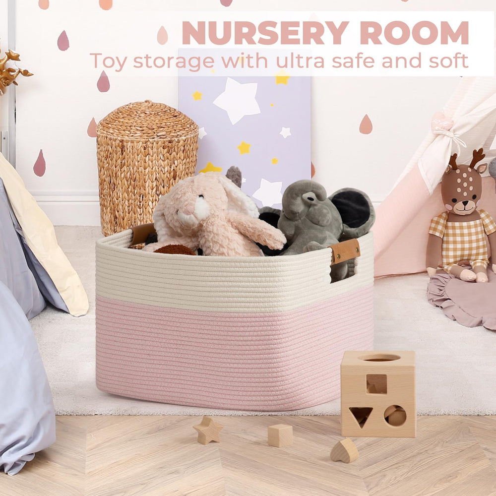 danpinera basket filled with toys keeps play area tidy