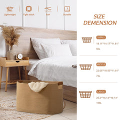 danpinera blanket basket folded flat for space-saving storage