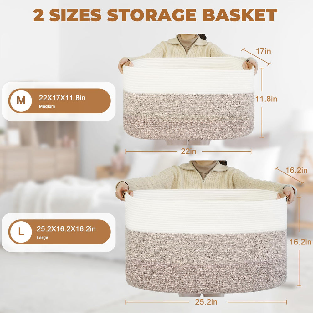 The danpinera blanket basket in the living room organizes throws and pillows neatly.