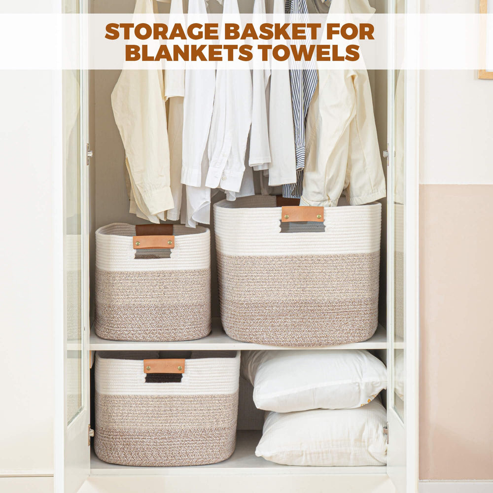 danpinera Blanket Basket machine washable feature simplifies cleanup.