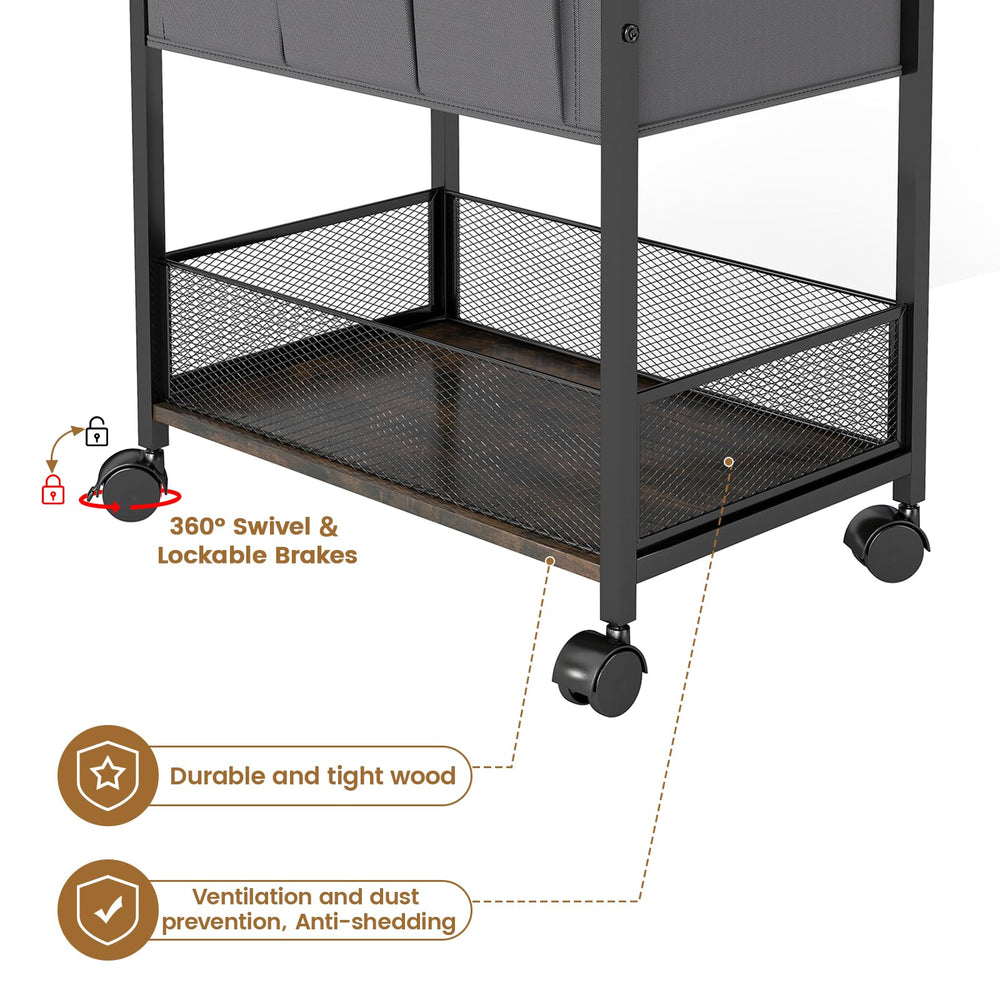 Detachable top drawer of Danpinera diaper caddy for quick-access essentials.