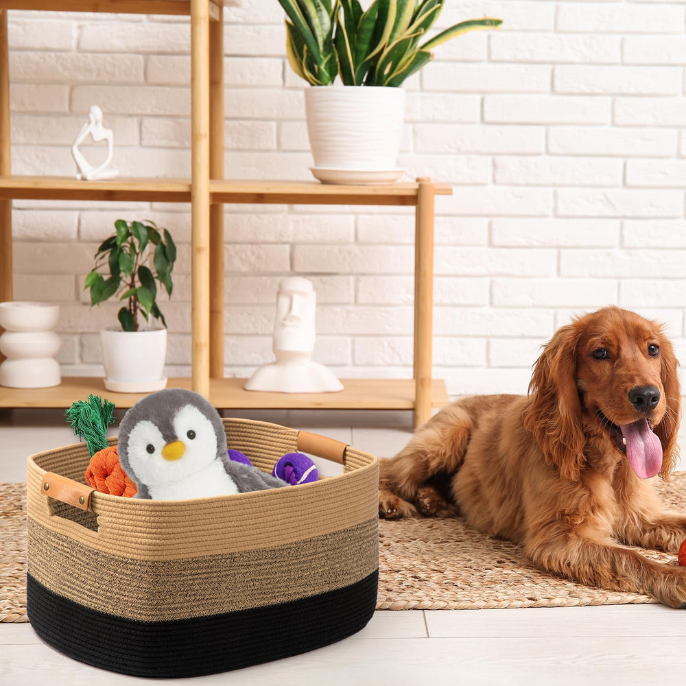 Danpinera foldable blanket basket storage that folds away neatly when not in use.