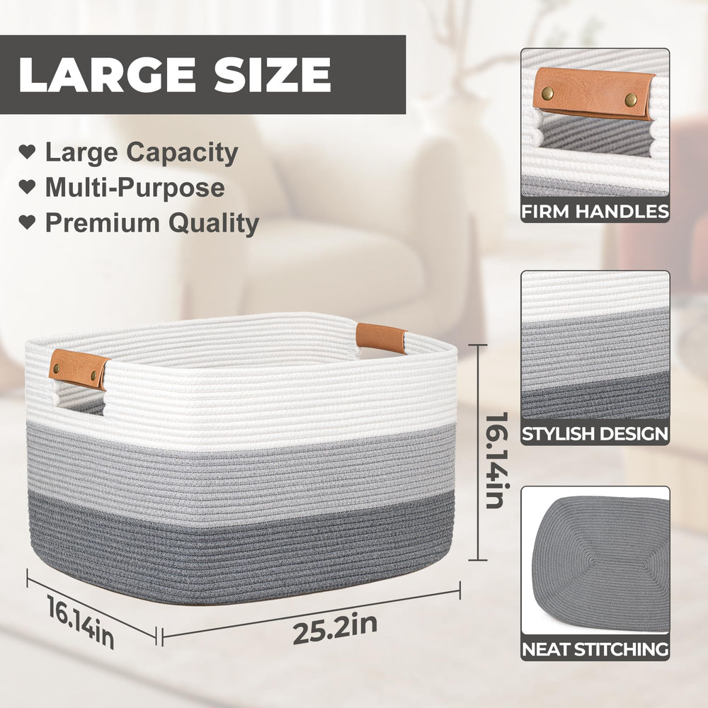 danpinera large woven basket storing kids' toys for tidy play areas