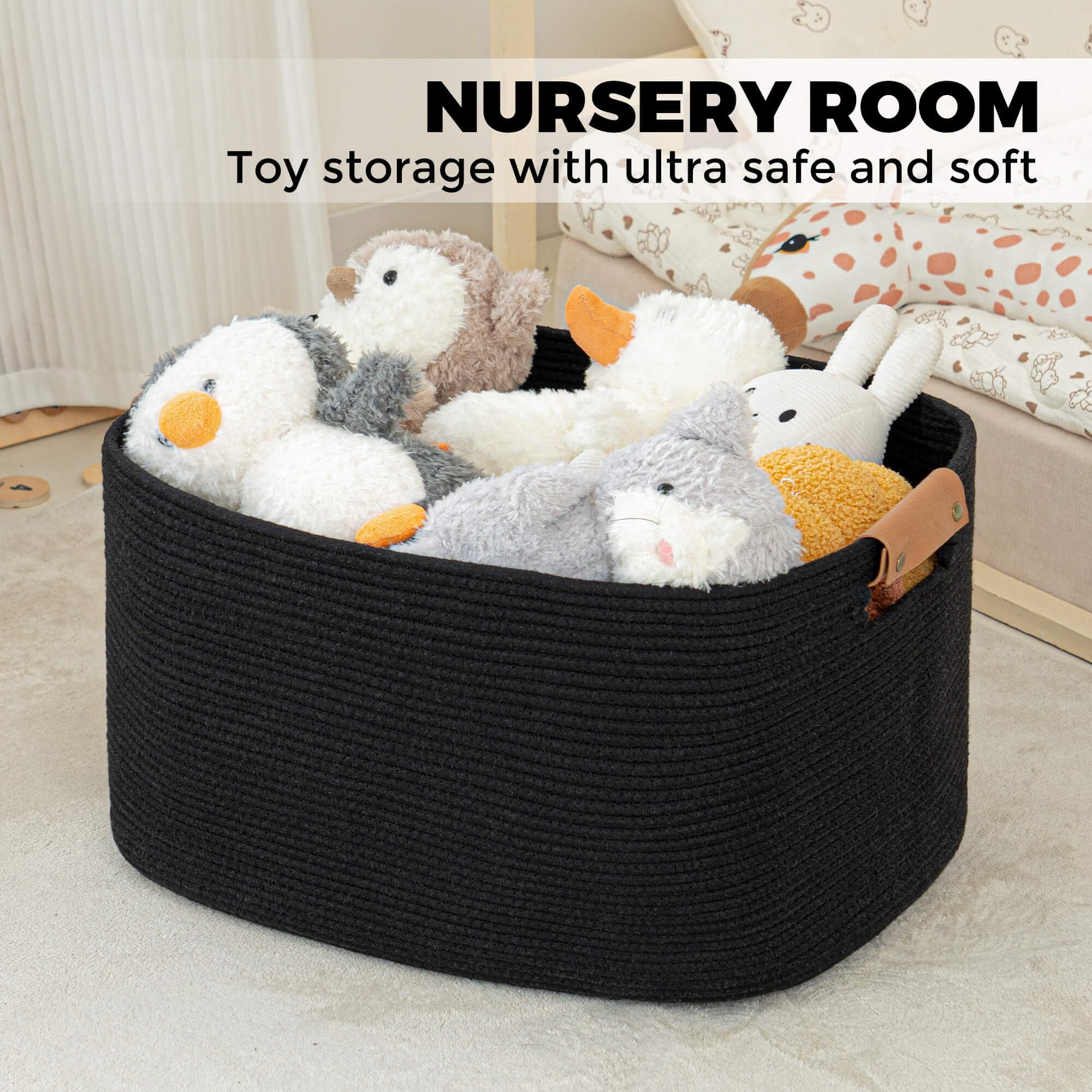 Danpinera nursery bin for toys demonstrates tidy, kid-friendly organization.