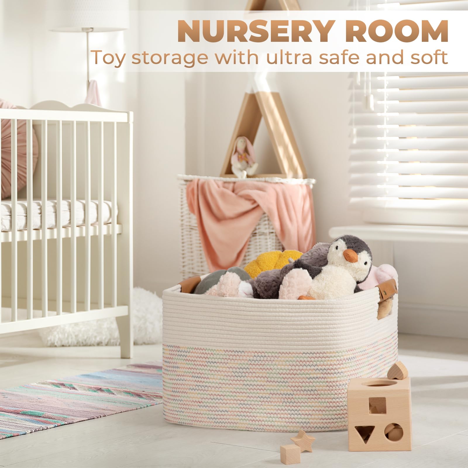 Danpinera rainbow 108L basket folded storage for space saving.