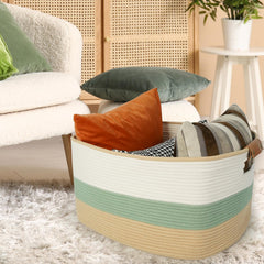 danpinera rectangular basket folded for space-saving storage