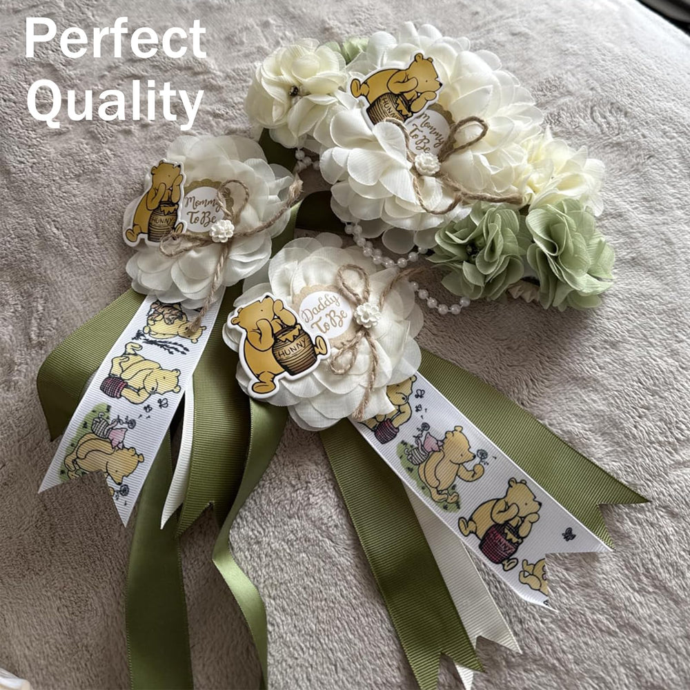 DaperCanly baby shower photo props set includes sash and corsages for festive photos