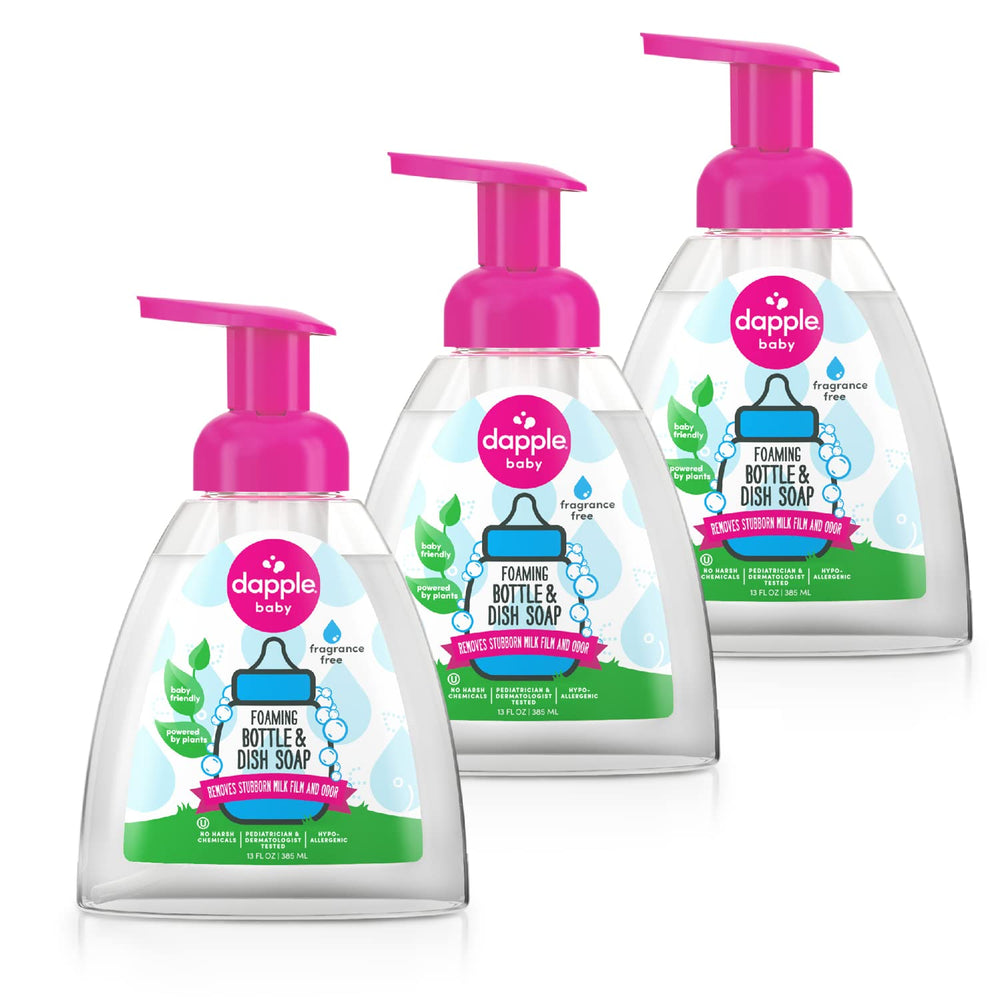 Dapple Baby Foaming Soap pump-top for easy, mess-free bottle cleaning