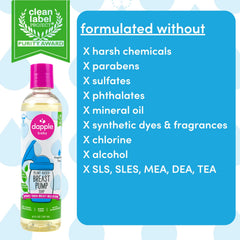 Fragrance-free Dapple Breast Pump Soap bottle with no added scent for sensitive users.