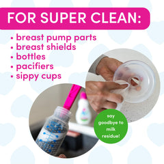 Dapple wipes in travel pack enable quick between-pumps cleaning.