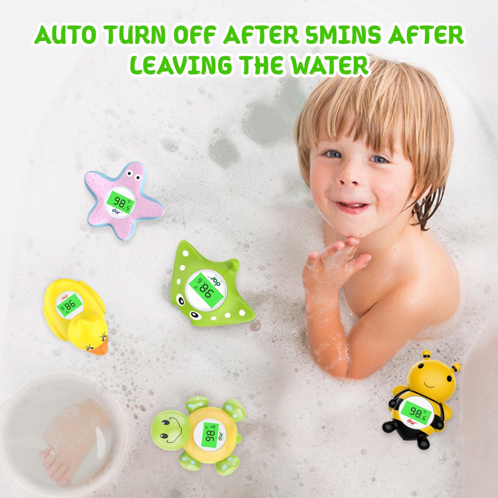 dar darouxiao thermometer activates automatically when placed in water.