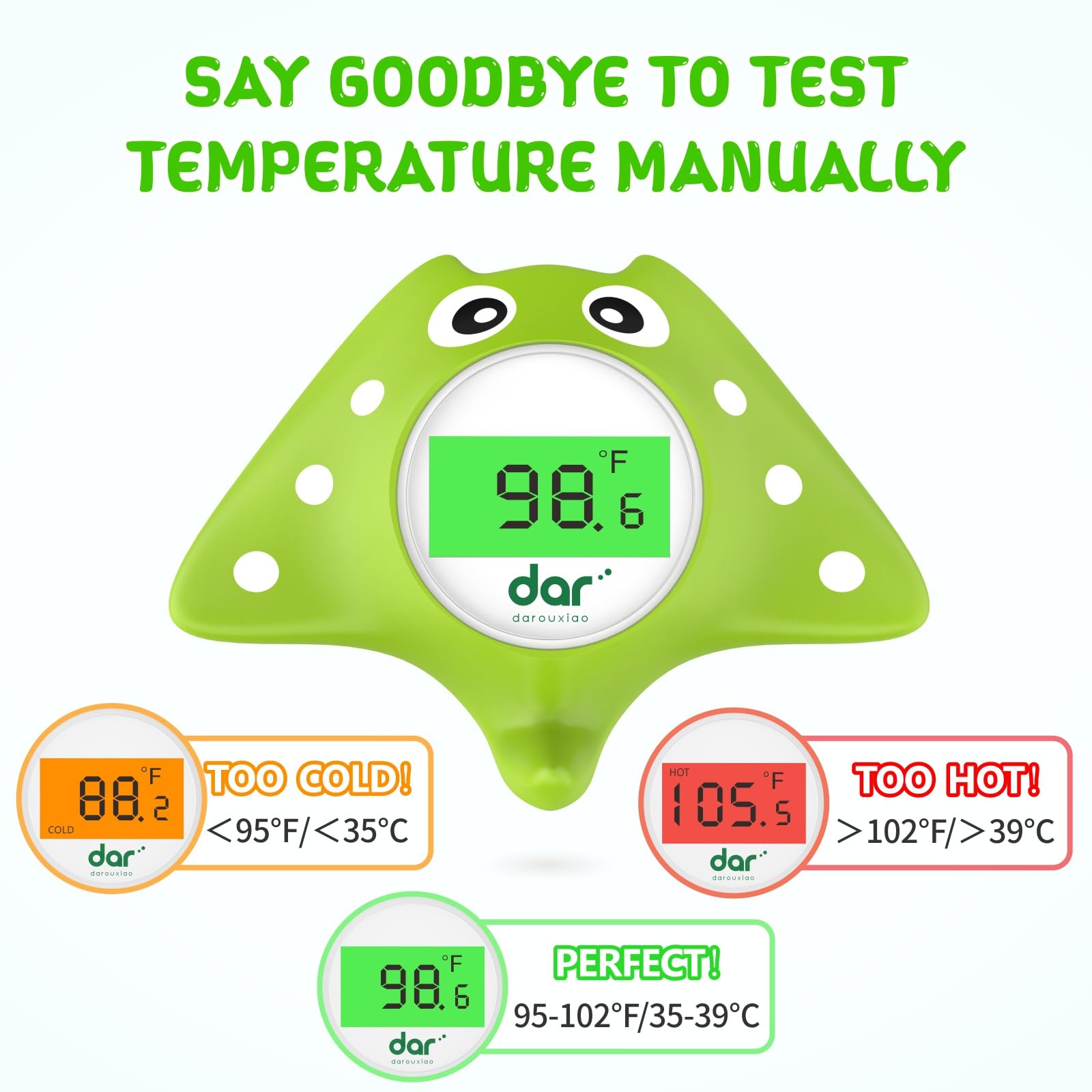 dar darouxiao digital display provides real-time water temperature at a glance.