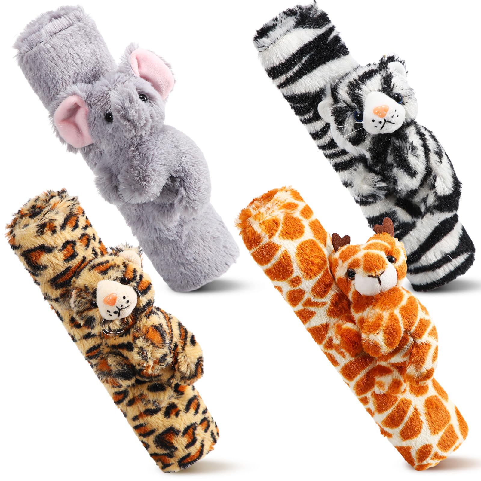 Datanly forest elephant seatbelt cover with plush padding for comfy car rides.