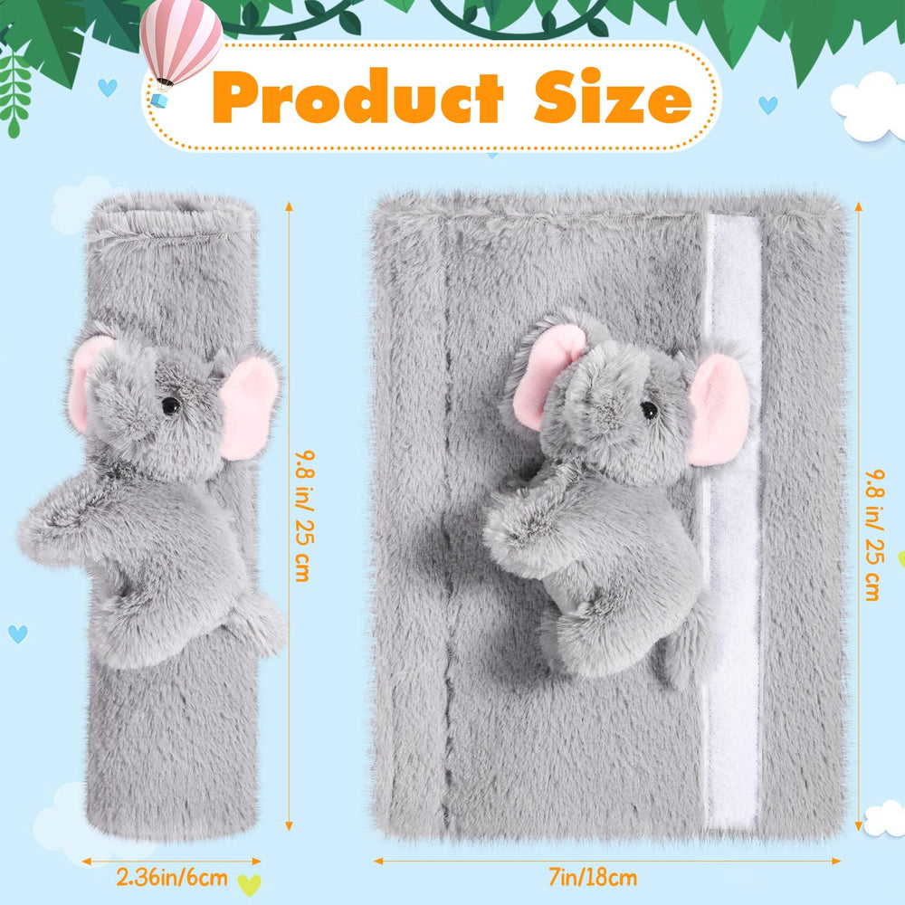 Datanly forest white tiger seatbelt cover adds soft padding and playful style.