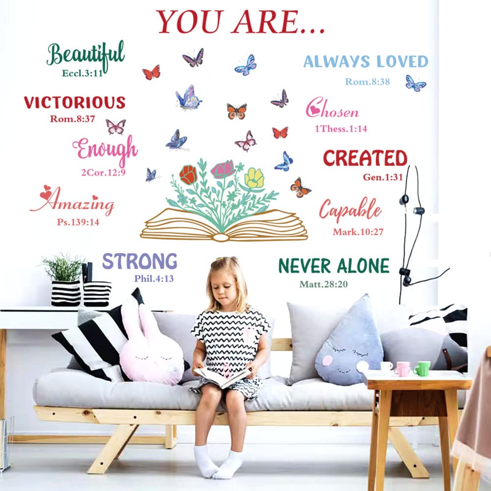 Datesno girls room decor wall art featuring blooming books for creative study vibes.