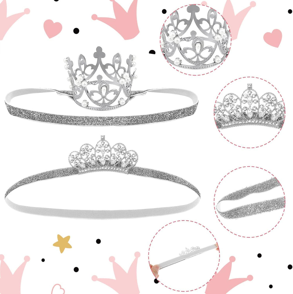 DatingShiny crystal-detail tiara close-up showing sparkling rhinestones for special occasions.