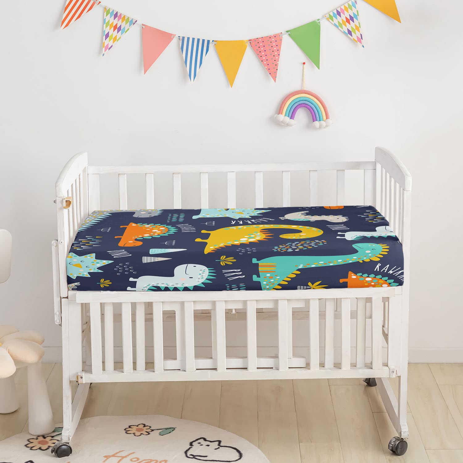 Datura Home crib skirt finish that completes the nursery decor