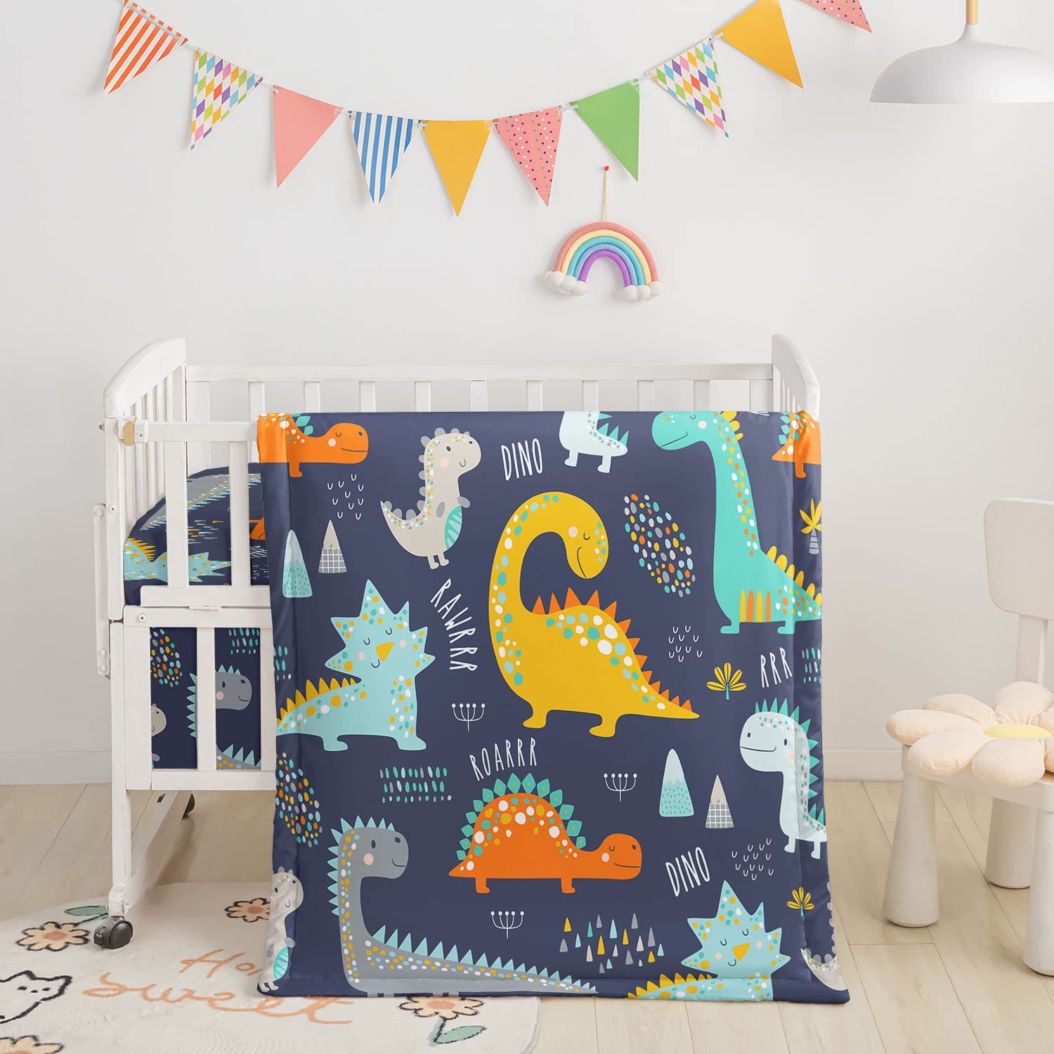 Datura Home watercolor butterfly comforter—soft, breathable, and fade-resistant for baby’s crib