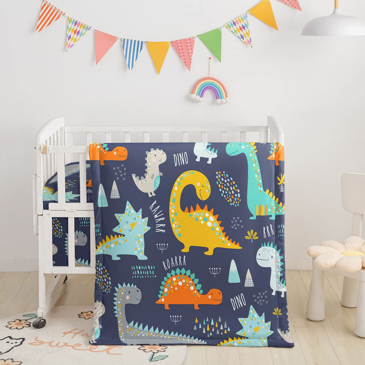 Datura Home watercolor butterfly comforter—soft, breathable, and fade-resistant for baby’s crib