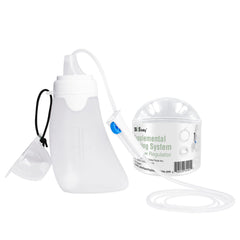 DAUS SNS flow regulator bottle pour demonstrates controlled feeding option for mothers