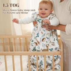 David's Kids micro fleece sleep sack closeup showing soft-touch fabric